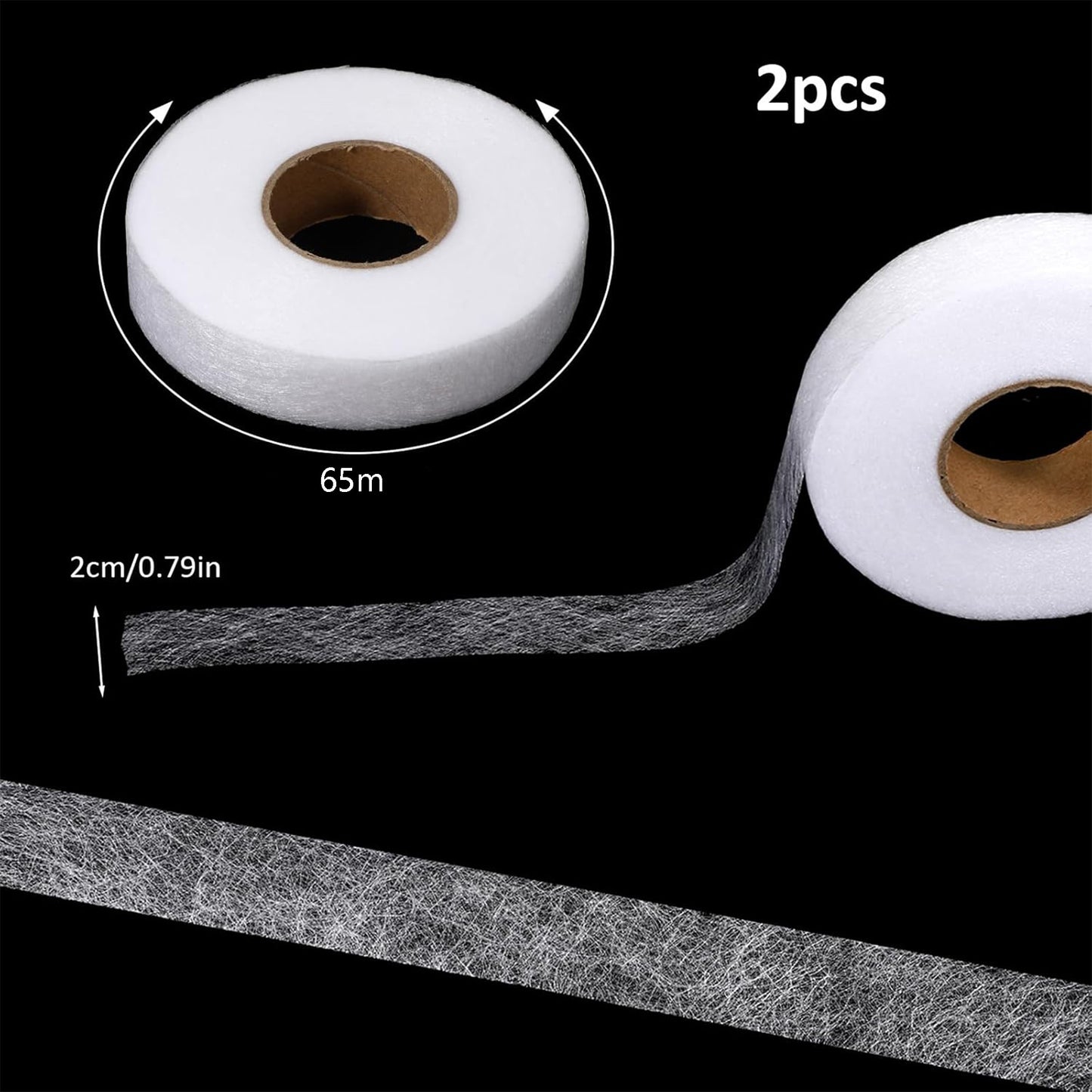 2 Rolls No Sew Hemming Tape Fabric Adhesive, Tape Fabric Adhesive Hem Iron on No-Sew Hemming Tapes