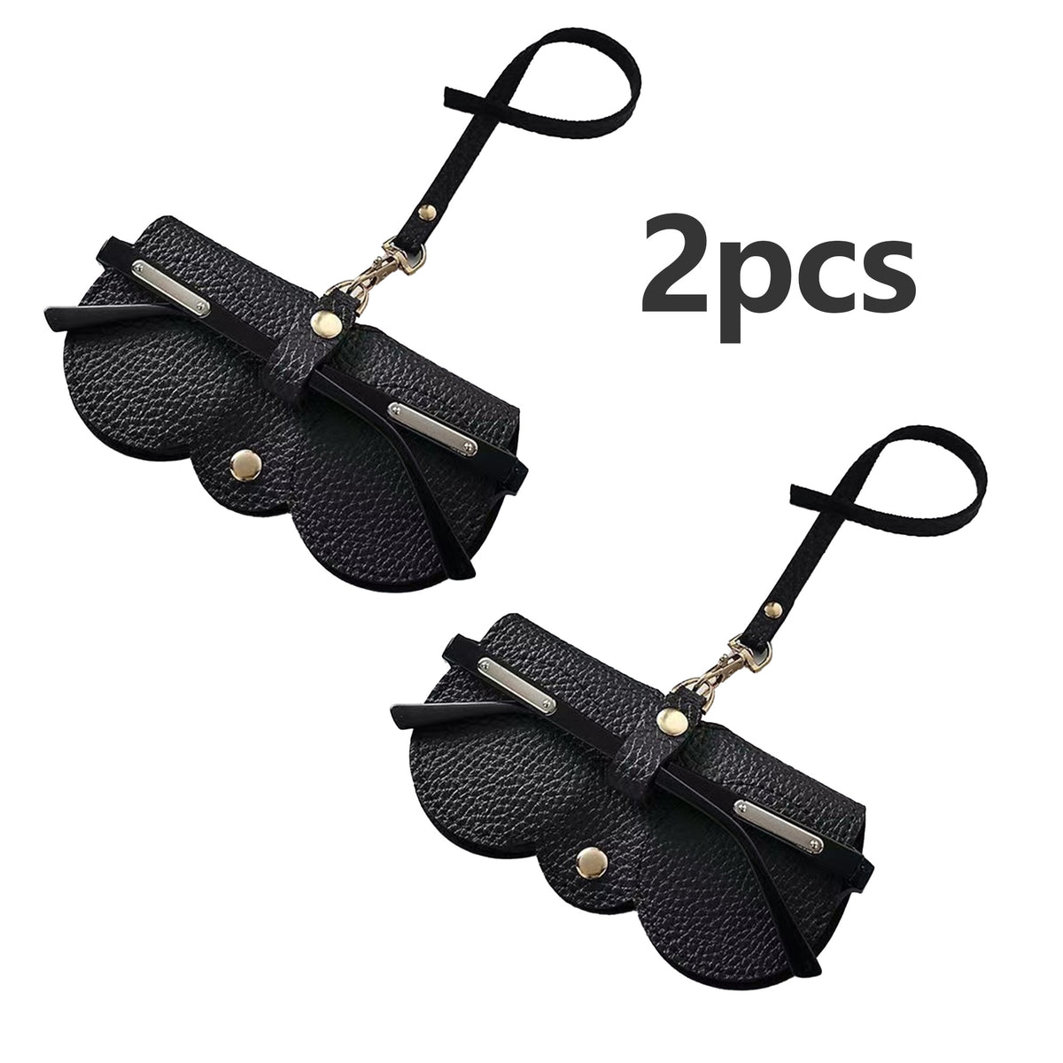2Pcs Soft Glasses Bag for Women Men, Portable Leather Glasses Case for All Kinds of Glasses