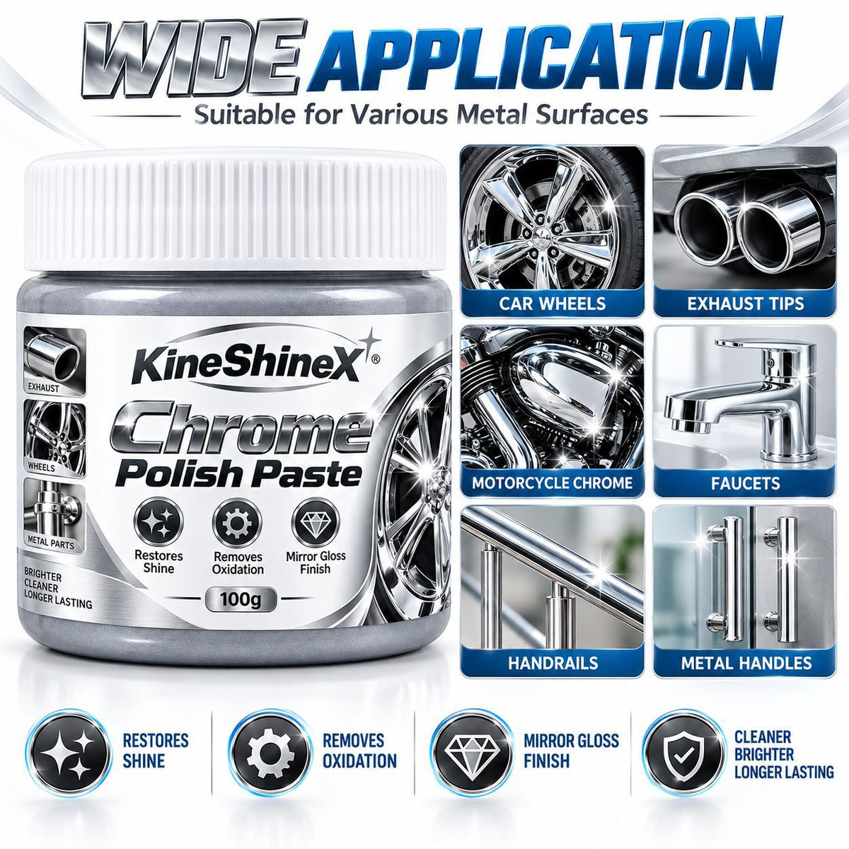 Silver Chrome Polishing Paste