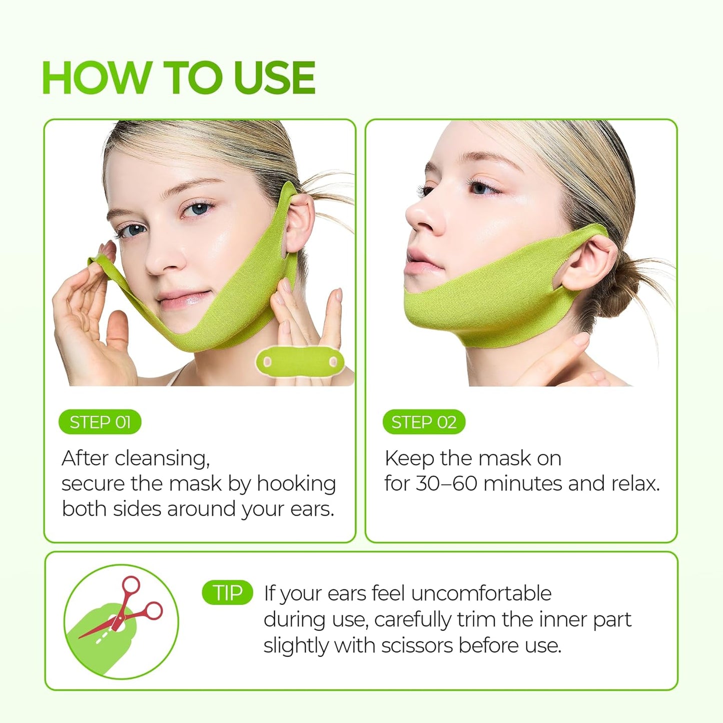 Cactus Cooling V-up Mask - Reduce Puffiness & Pore Tightening for Visible Pore Care Skin Repair