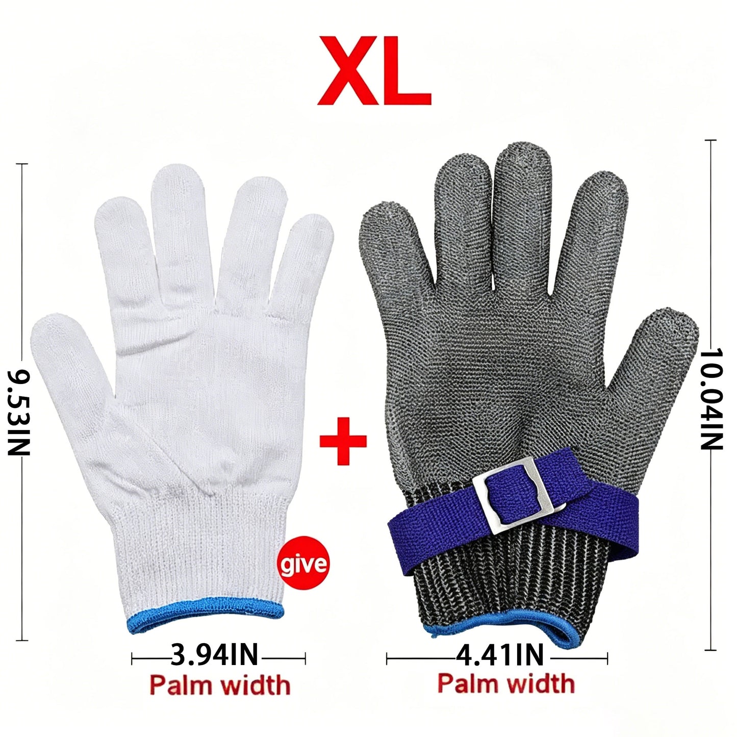 Single Cut Resistant Glove – Stainless Steel Mesh, Food Grade Safety Glove for Kitchen