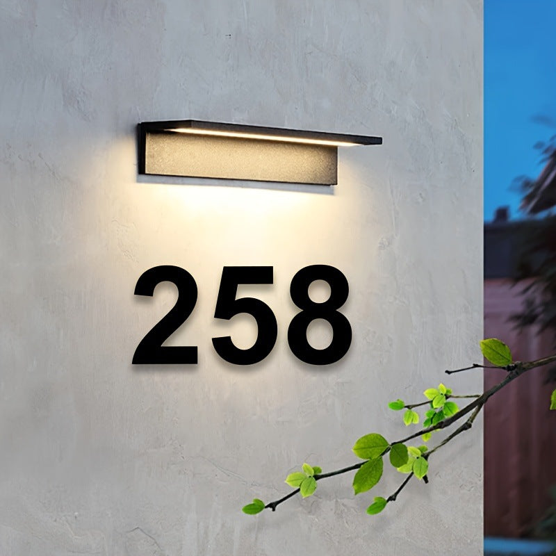 Weather-resistant outdoor metal house numbers