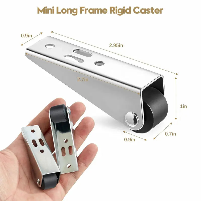 Vertical Track Roller Wheel Sliding Door Bottom Guide 2.91×2.68×0.83 Inch 1.23 Oz Nylon Wheel Aluminum Bracket Anti-Swing Door Stop