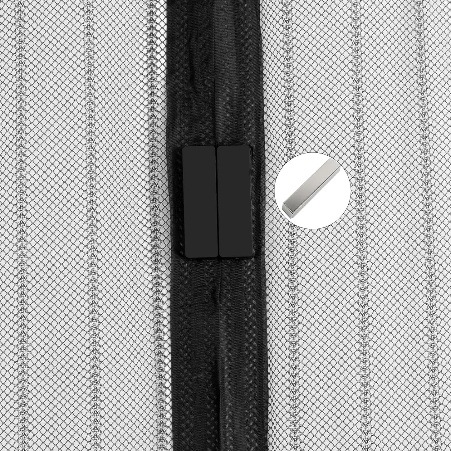 Magnetic Fly Screen Door with Stay Open Buckles
