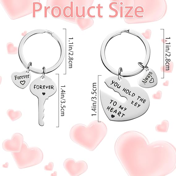 Matching Heart Keychains