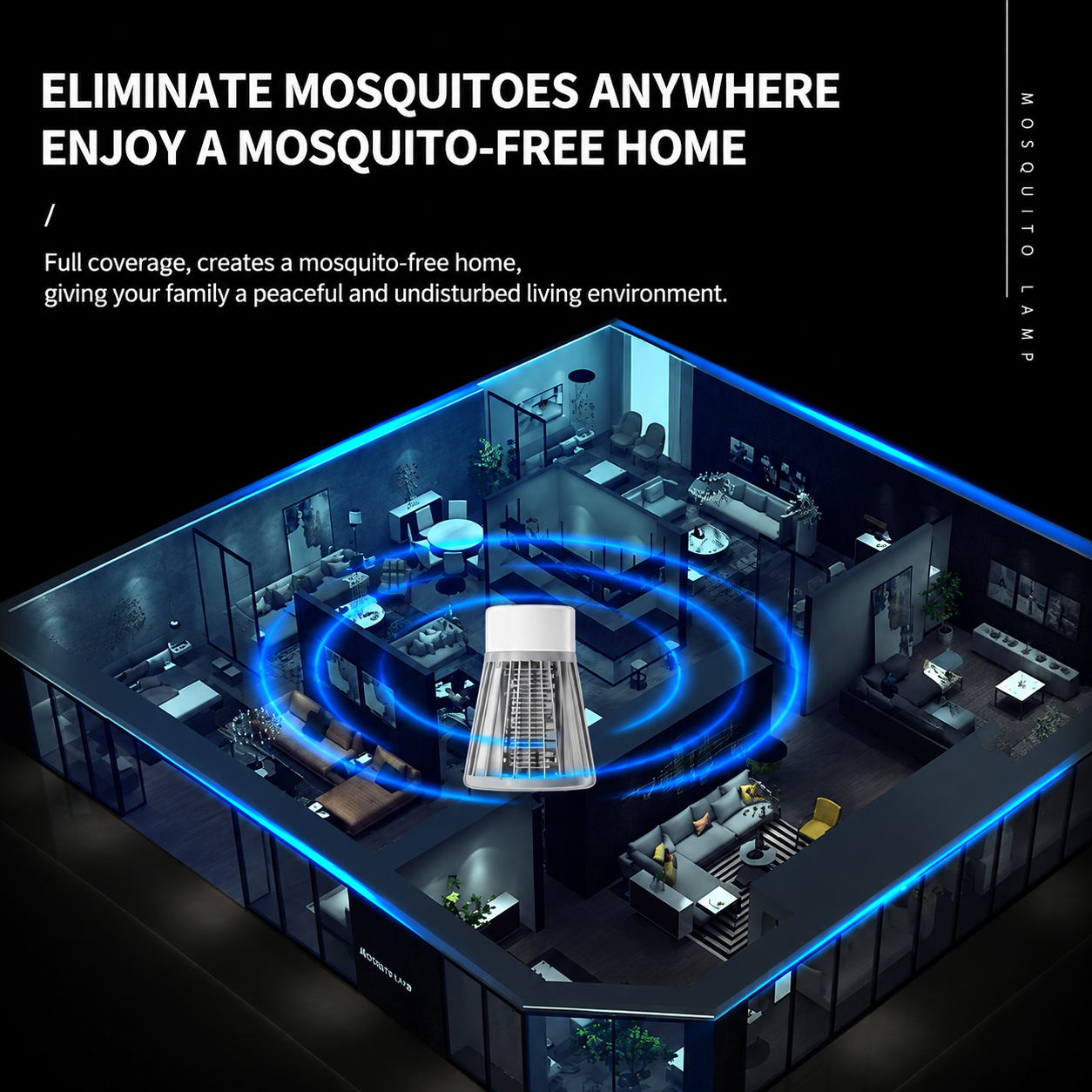 Hanging Rechargeable Mosquito Killer Lamp - Portable UV Insect Trap for Indoor/Outdoor