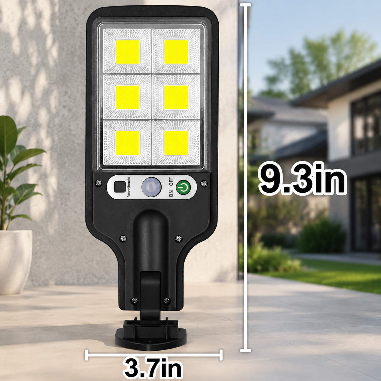 2-Pack ABS Plastic Solar Powered Motion Sensor Outdoor Wall Lights