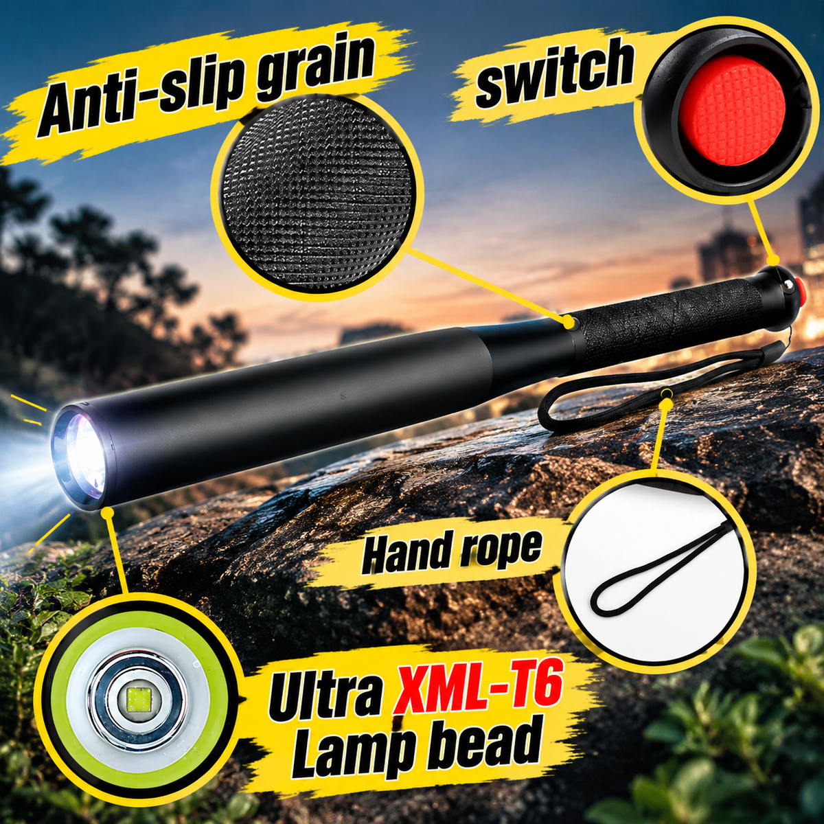 Multifunctional Self-Defense Flashlight