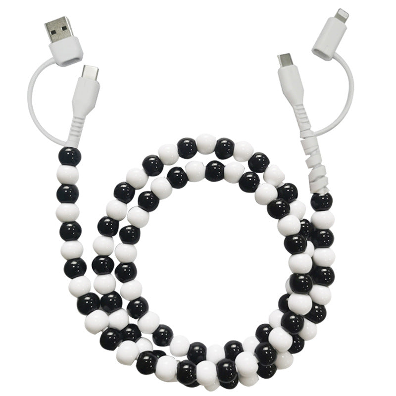 Adorable Pearl Bead USB-C to USB-C Fast Charging Cable (1m)