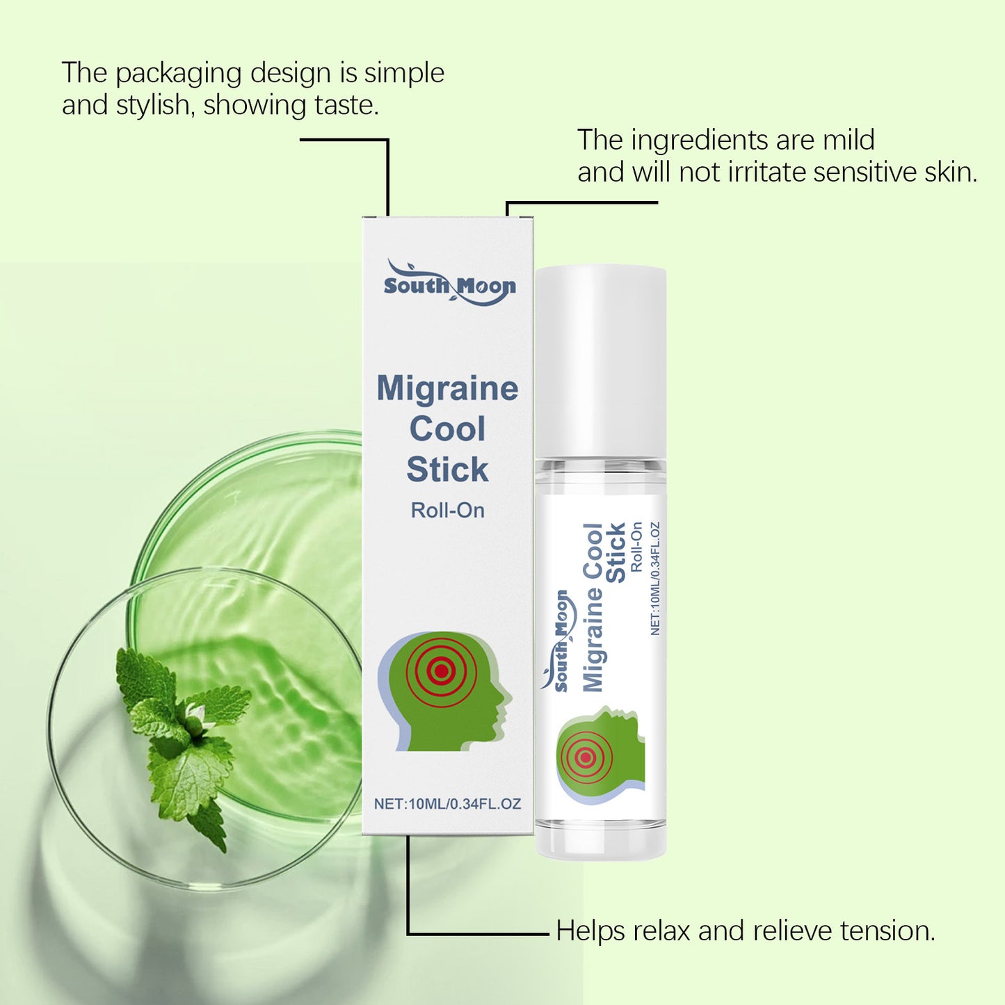 Strong Aromatherapy Roll On Extra Strength Migraine Cool Stick
