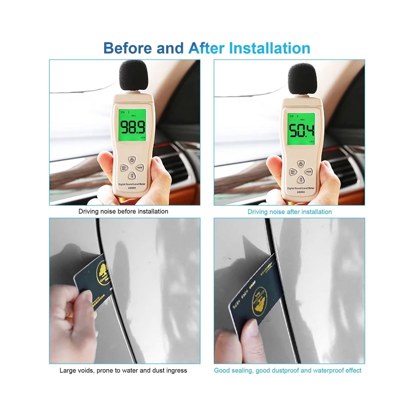 Universal Car Self-Adhesive Rubber Seal - Double Layer Soundproofing Weatherstrip
