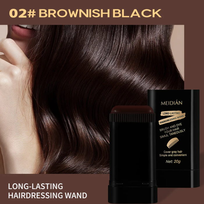 2-in-1 Instant Hair Color Stick, Portable Color Touch-Up Hair Sticks with Comb, Waterproof and Sweat-Proof