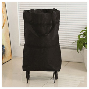 2-in-1 Foldable Shopping Cart with Wheels