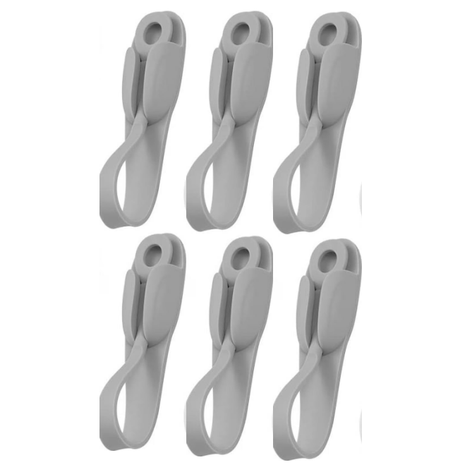 6 pcs Cable Winder Wall Mounted Punchfree Adhesive Removable Organization Silicone
