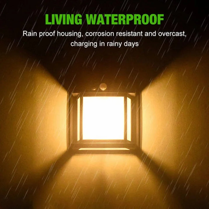 Solar Powered Outdoor Wall Lights Exterior Front Porch Security Light Wall Ornament