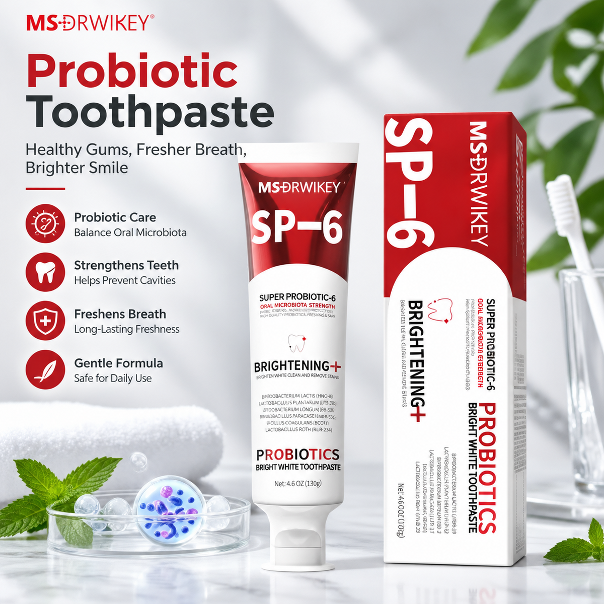 SP-6 Probiotic Toothpaste - Ms-drwikey Oral Care Self Care Products for Gum Health