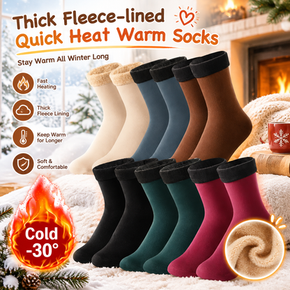 Thickened Fleece-Lined Quick-Heating Thermal Socks