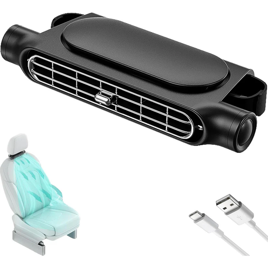 Mini Portable USB Backseat Cooling Fan Quiet Headrest Neck Fan