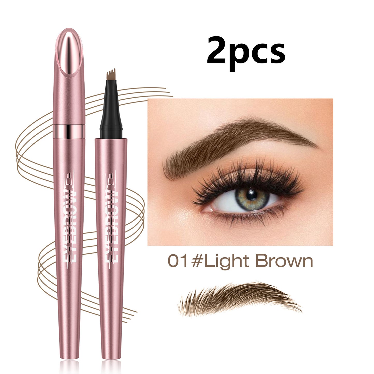 2Pcs/set Waterproof Microblading Eyebrow Pencil