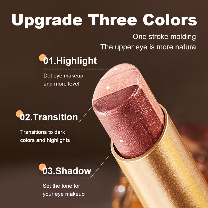 4pcs Tri-Color Gradient Waterproof Eyeshadow Stick Set