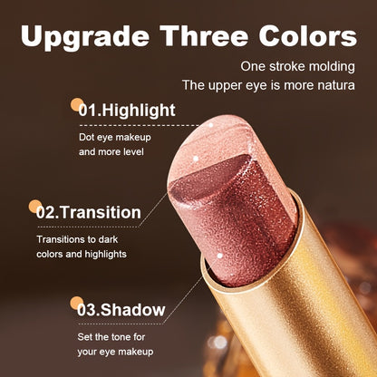 4pcs Tri-Color Gradient Waterproof Eyeshadow Stick Set