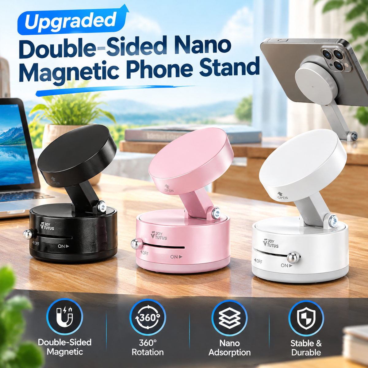 2026 Upgrade Double-Sided Nano Magnetic Phone Holder for Car