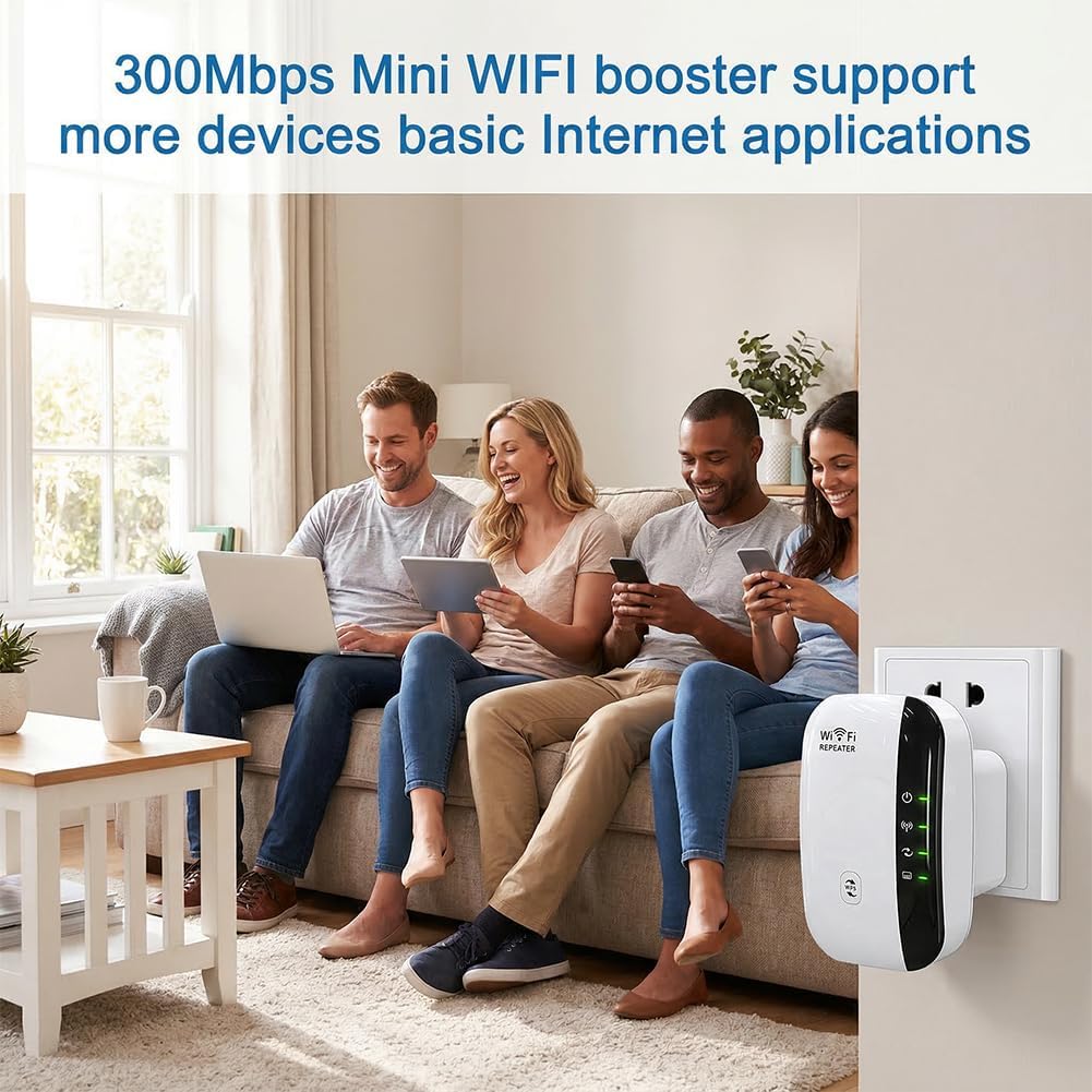 Fast WiFi Extender Signal Booster for Home, Long Range WiFi Repeater