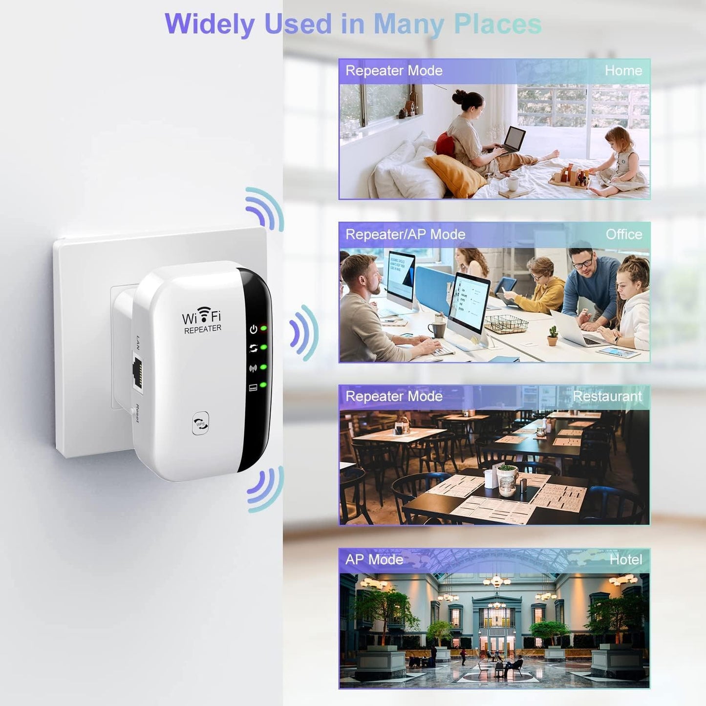 Fast WiFi Extender Signal Booster for Home, Long Range WiFi Repeater