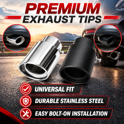 Universal Stainless Steel Car Exhaust Muffler Tip Trim Decor