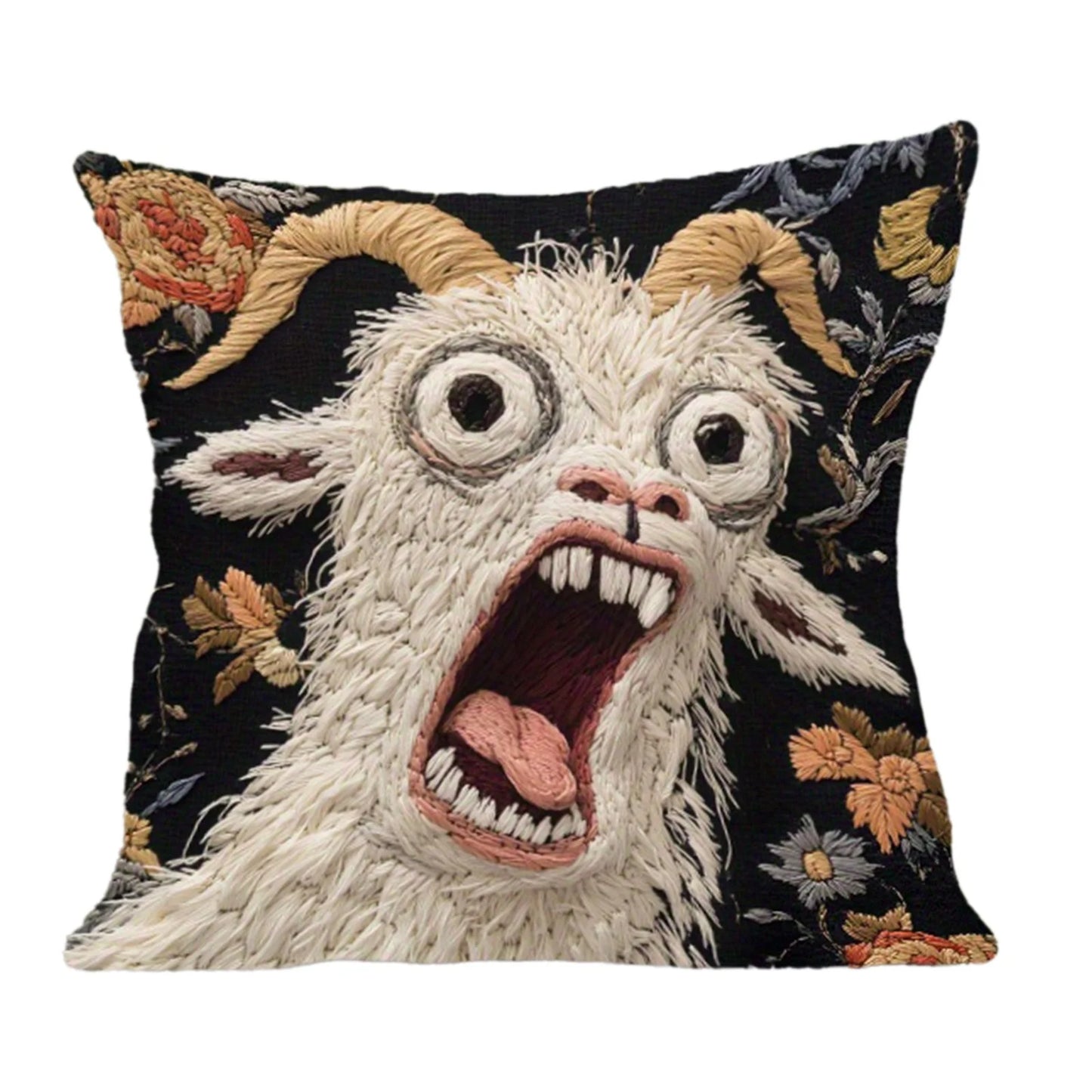 Printed Donkey Pillow Cover, 18-Inch Decorative Sofa Pillowcase, Cute Animal Design Cover for Bedroom
