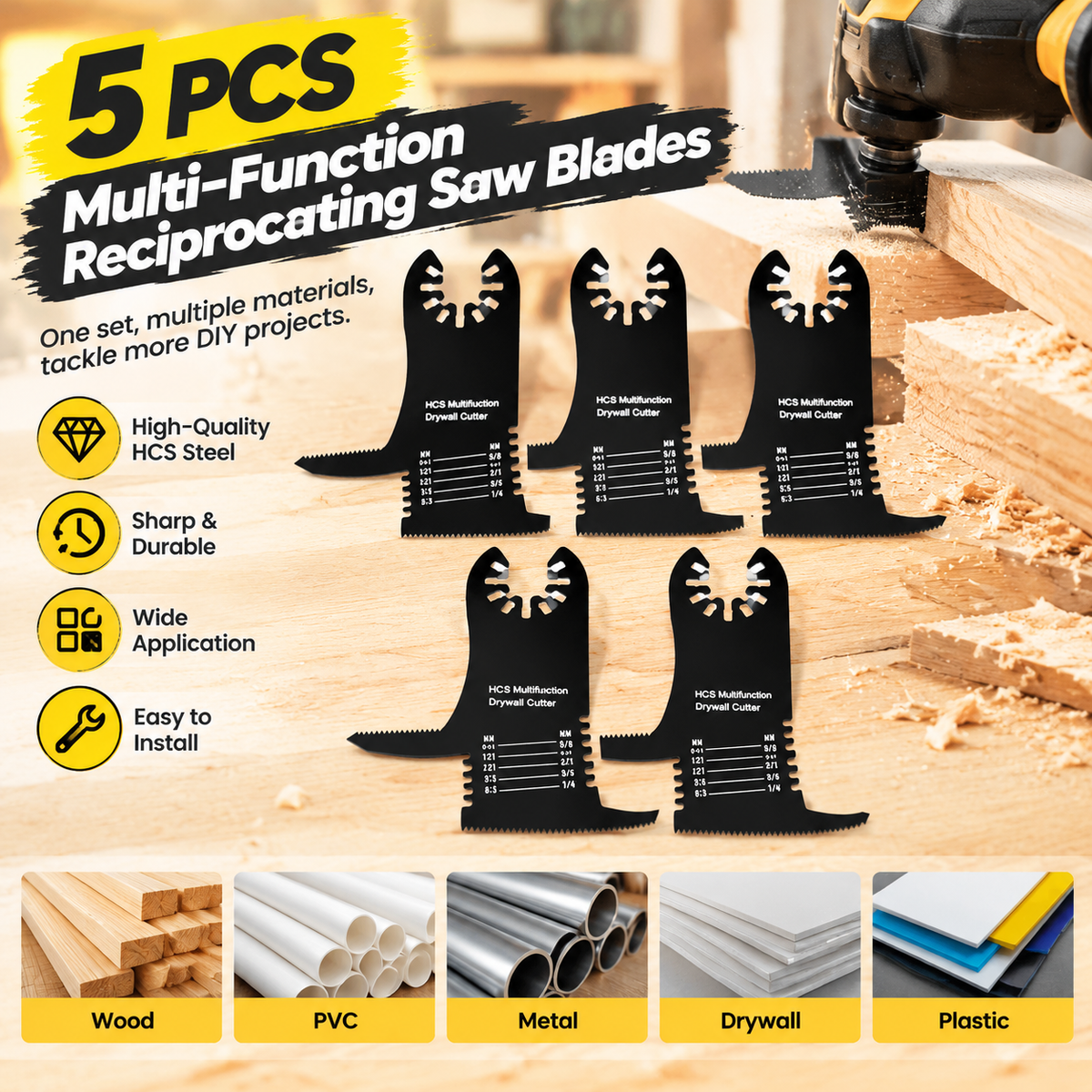 5PCS Oscillating Saw Blades for Multi Tools