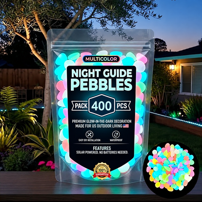 400pcs white glow-in-the-dark stones