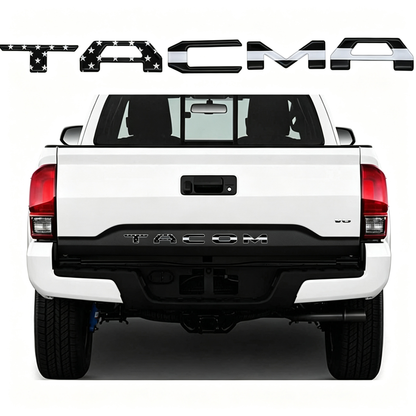 Matte Black Raised Tailgate Insert Emblem Letters - Stylish Accessories and Perfect Gift for Truck Drivers