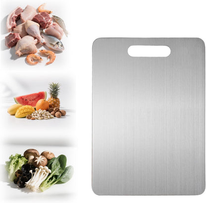316 Stainless Steel Double-Sided Cutting Board for Meat Fruit & Vegetable