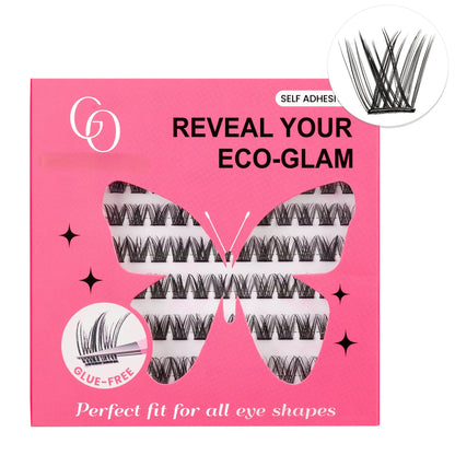 Self-Adhesive False Eyelash Set with Tweezers