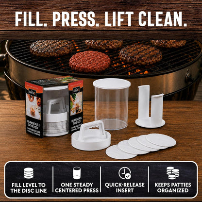 Burger Patty Maker,Multi‑Layer Burger Press Set for BBQ Homemade Prep