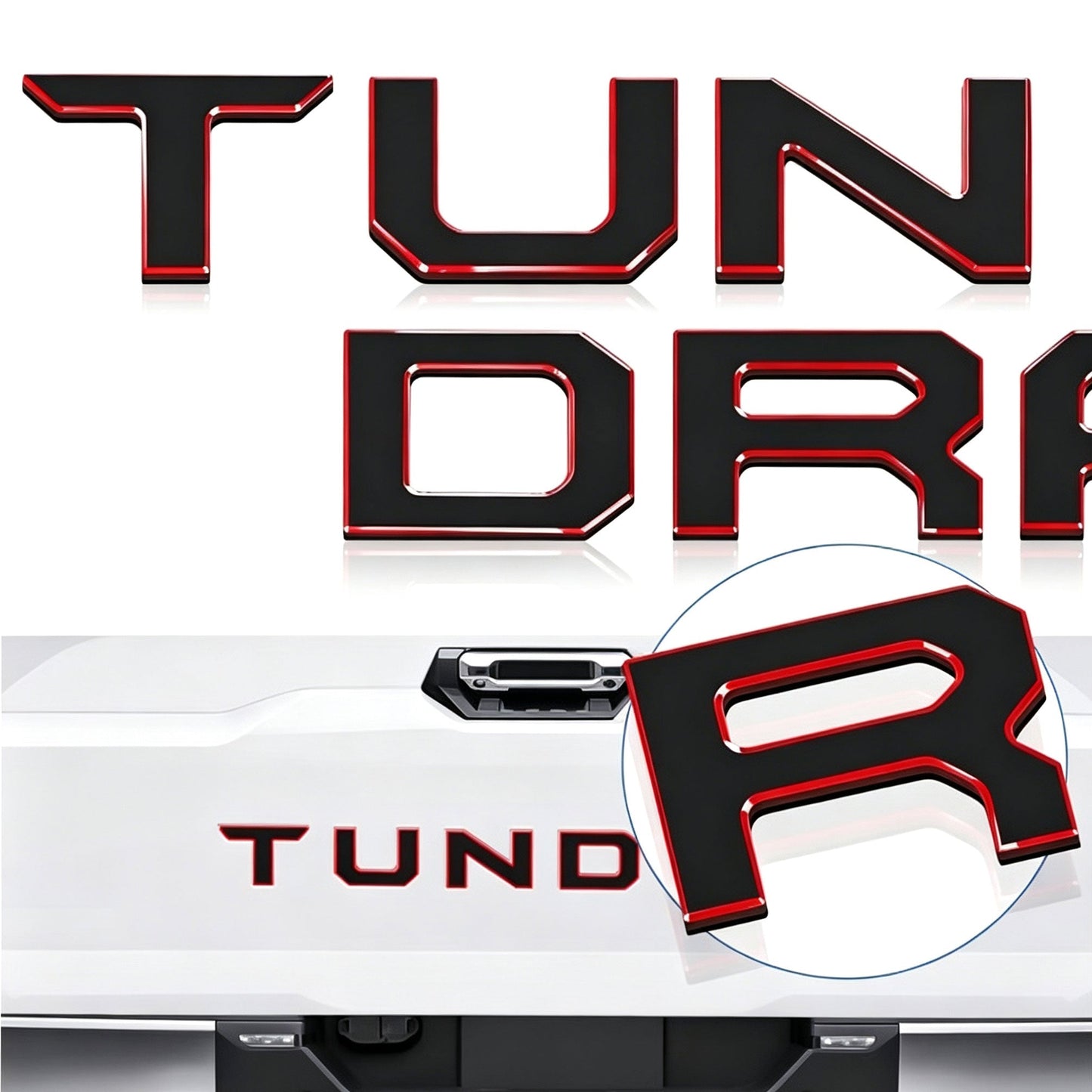 Premium Toyota Tundra Tailgate 3D Letter Insert Decals