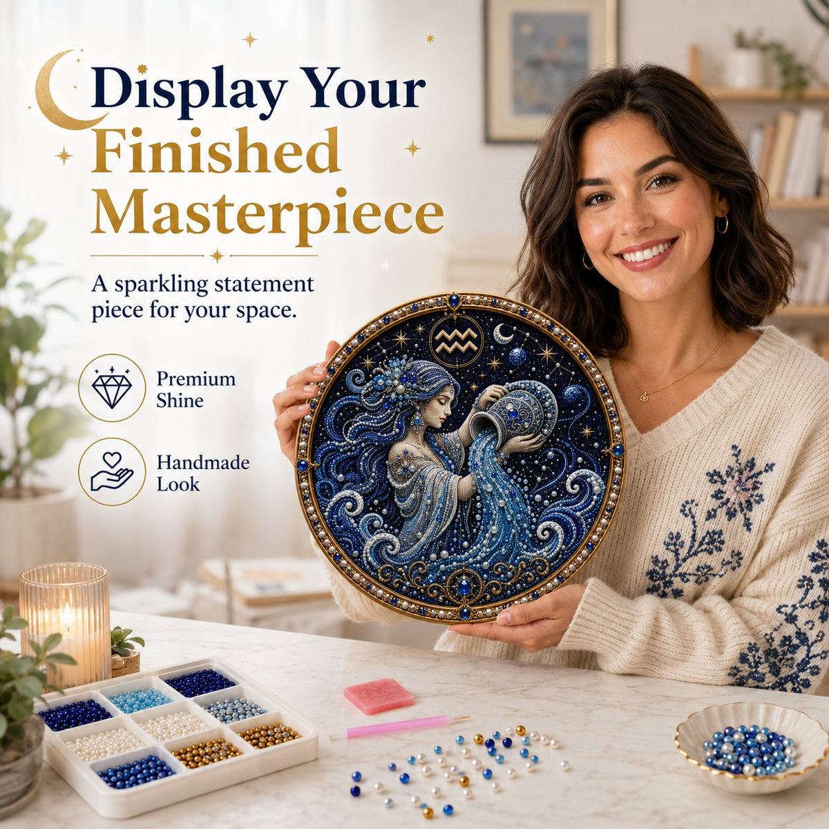Premium 3D Pearlescent Zodiac Art Set
