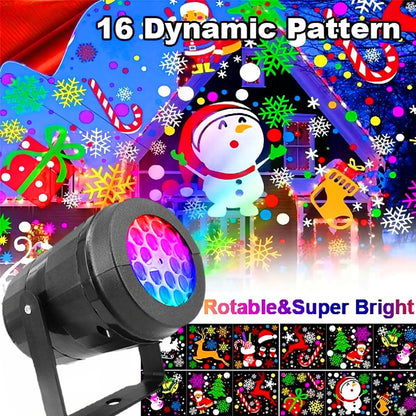 Adjustable-angle holiday-themed projector