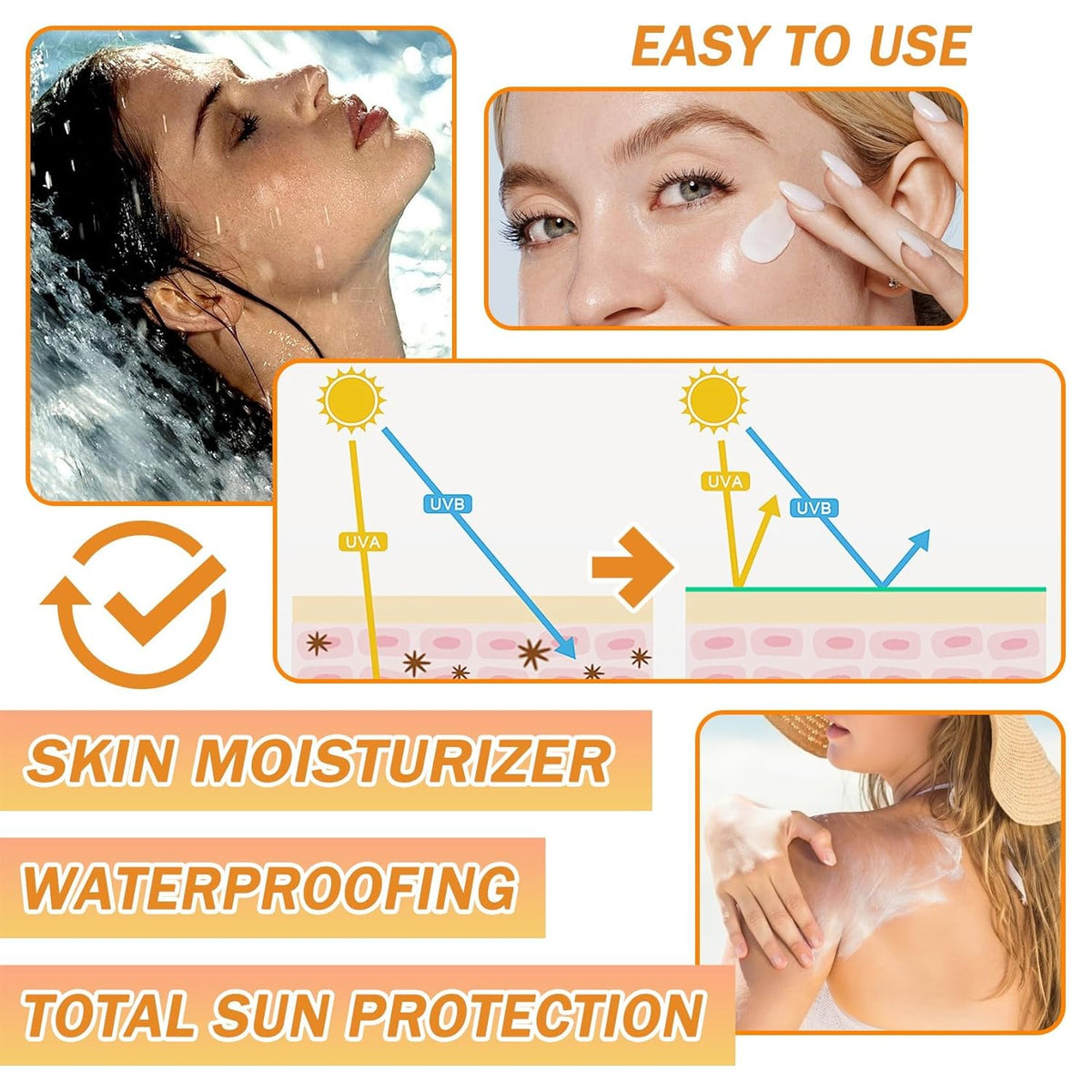 Long Lasting Moisturizing Sunscreen Cream SPF 50+ PA+++