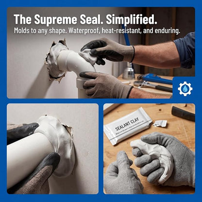 Faster Drying Moldable Sealant Clay - Quick Repair Putty for Drain Pipe Connection, Holes and Gaps