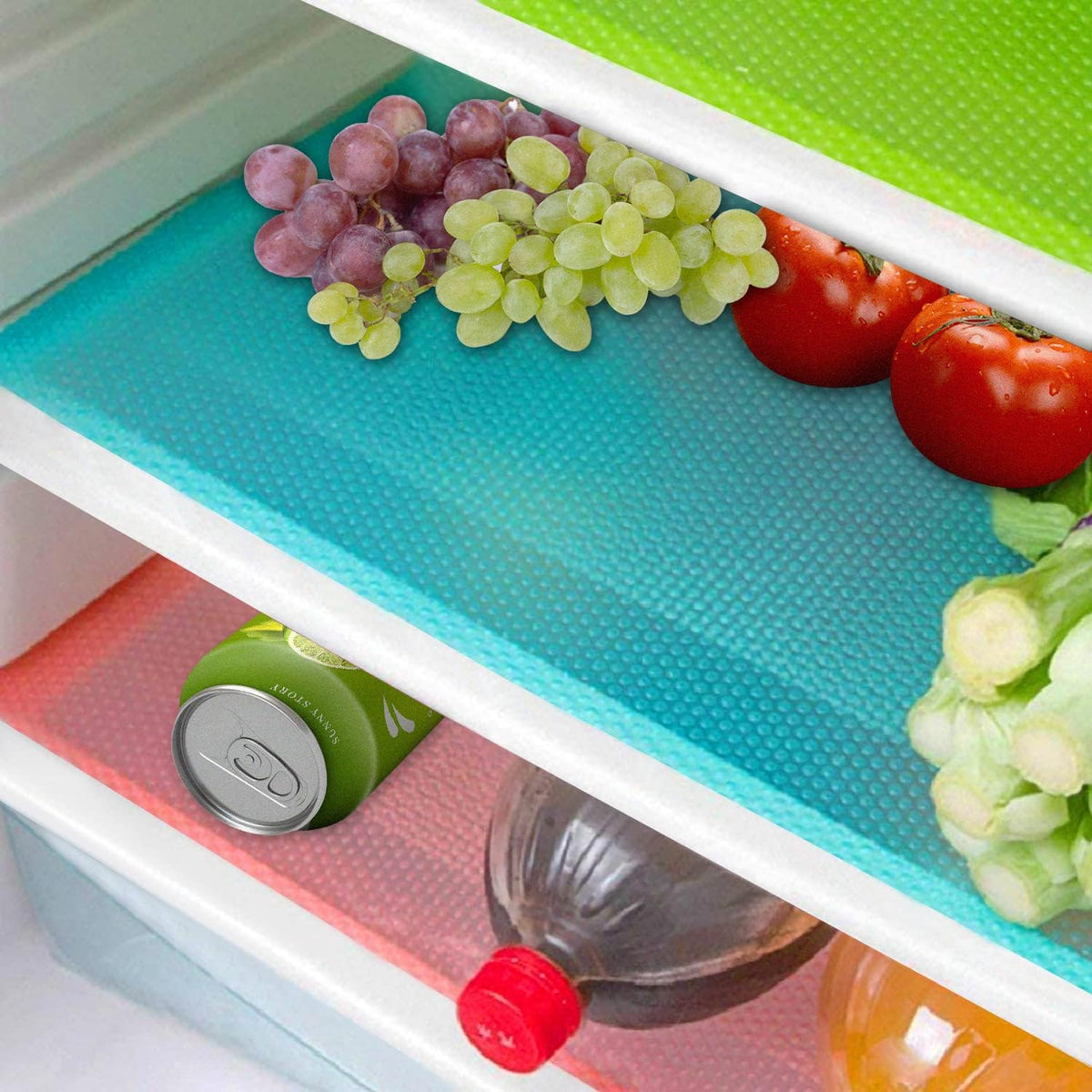 Refrigerator Liners for Shelves Non-Adhesive Shelf or Drawer Liner