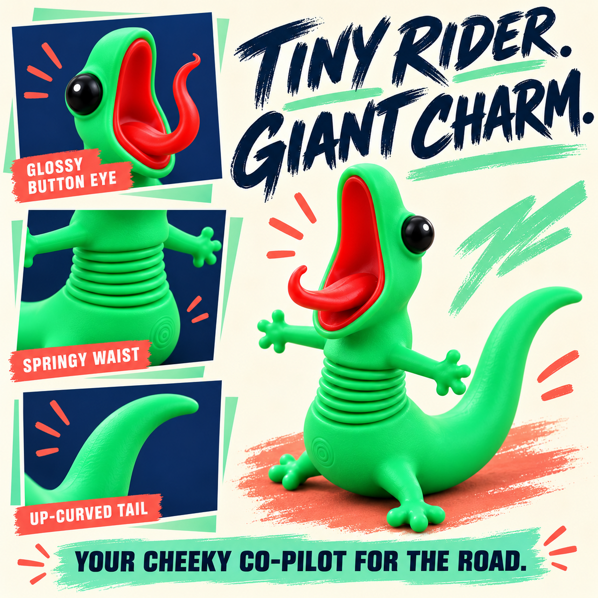 Roadside Lizard Buddy - Car & Motorcycle Decor