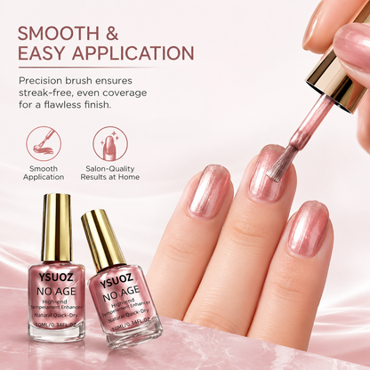 Rose Gold Chrome Nail Polish – Quick-Dry, Mirror Shine, Lasts