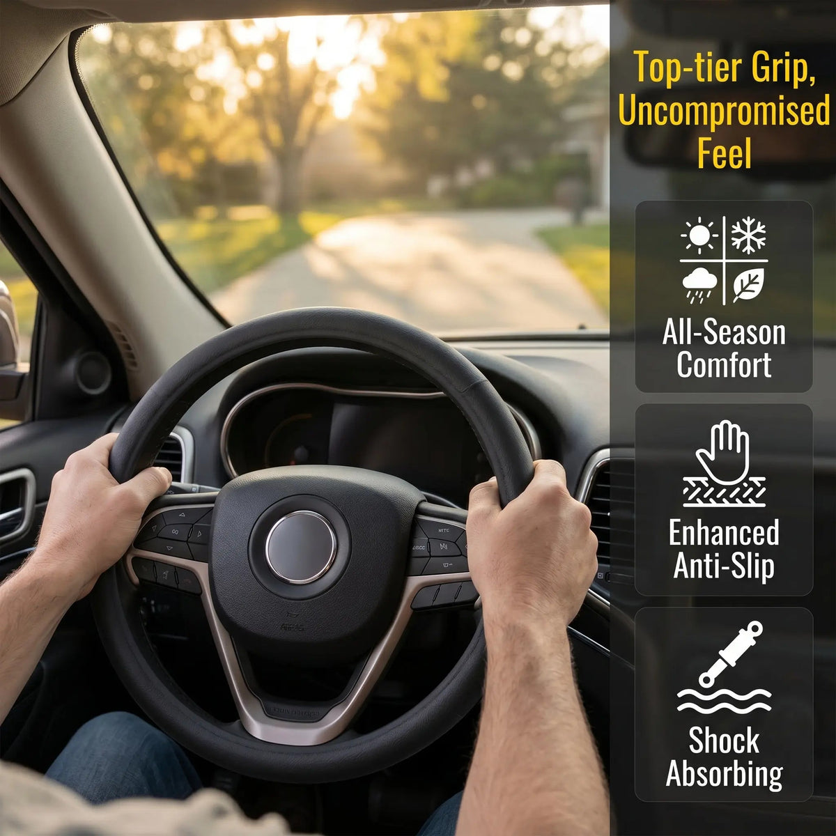 Universal Non-Slip Silicone Steering Wheel Cover