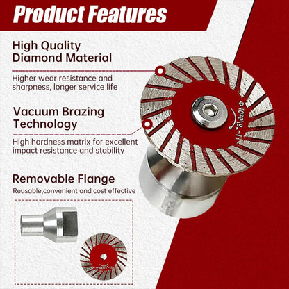 1.57"Mini Diamond Blade for Grinder, High Hardness Diamond Wheel with Removable Flange