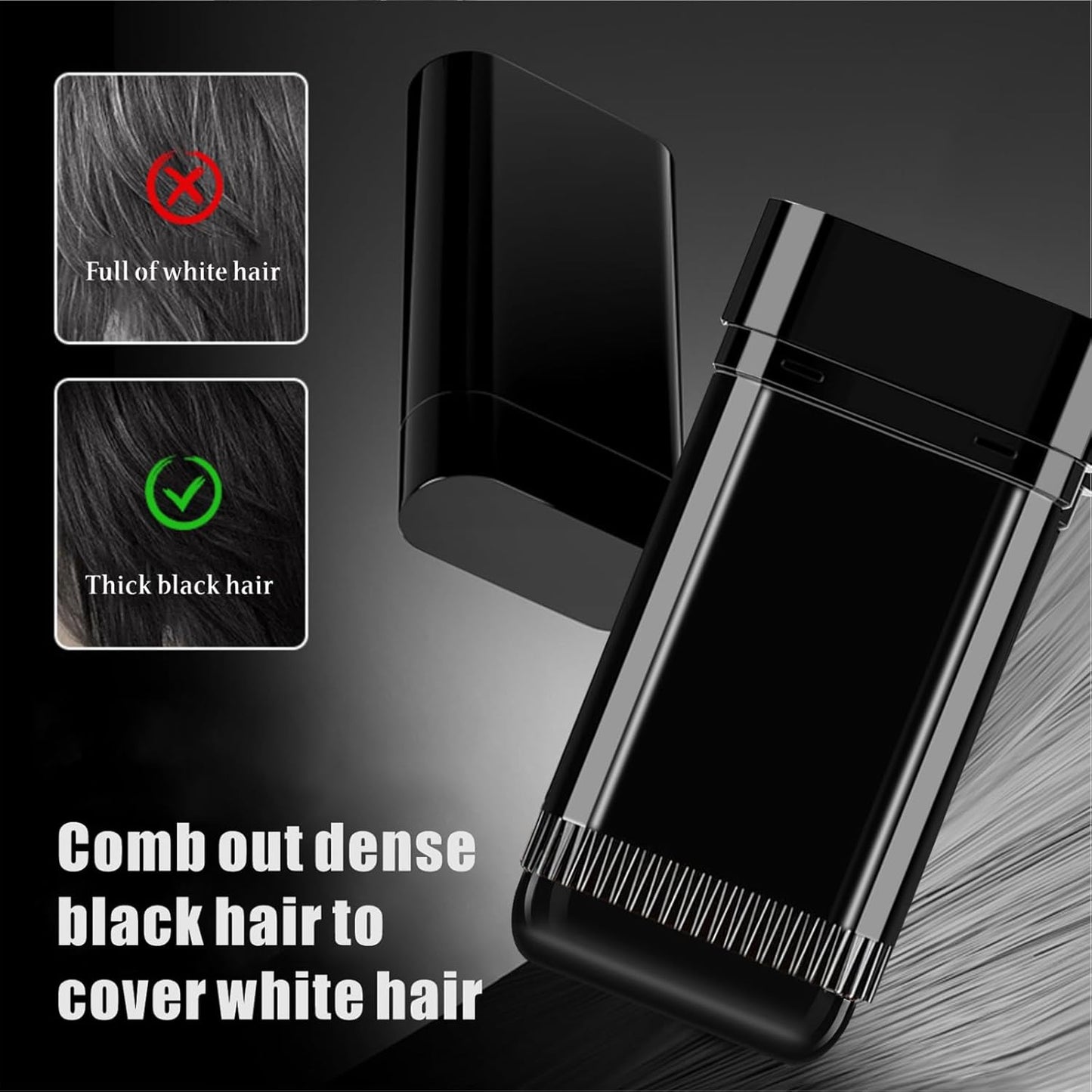 2-in-1 Instant Hair Color Stick, Portable Color Touch-Up Hair Sticks with Comb, Waterproof and Sweat-Proof