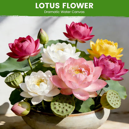 Bonsai Bowl Lotus-50 PCS Mixed Color Bowl Lotus Seeds