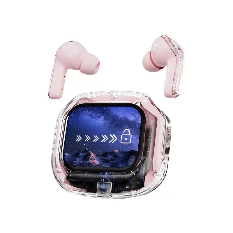 AI Translation in-Ear Bluetooth 5.4 Earbuds, Full-Color Touch Screen Case