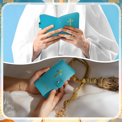 Catholic PU+PVC Leather Holy Card Holder